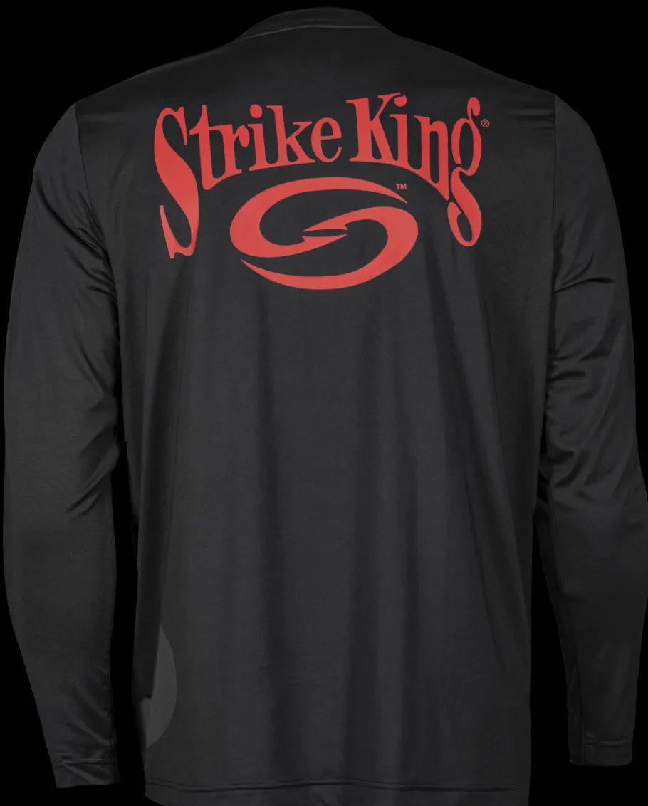 Strike King Long Sleeve Black Moisture Management Shirt| Apparel