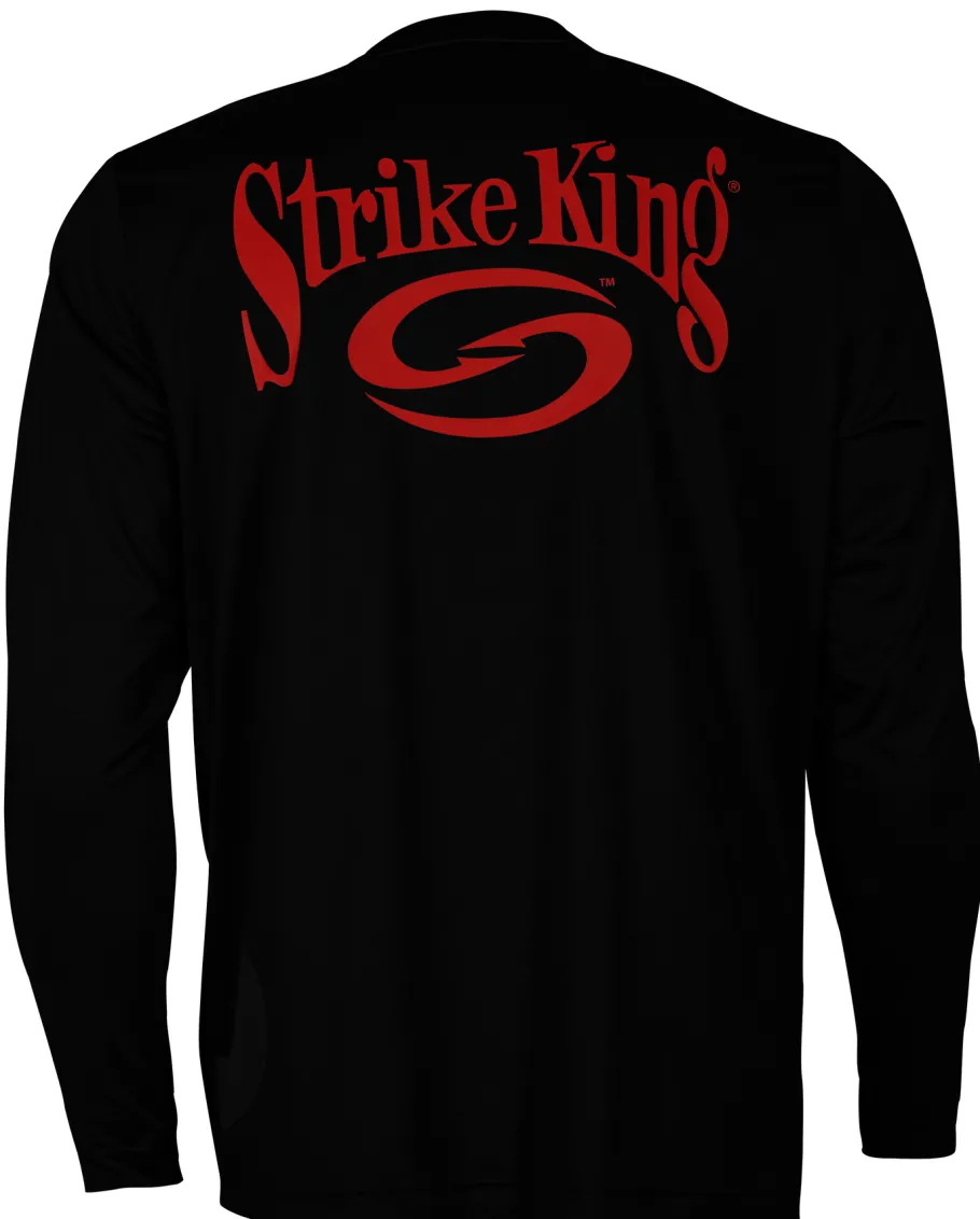Strike King Long Sleeve Black Moisture Management Shirt| Apparel